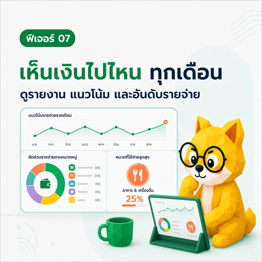 เห็นเงินไปไหนทุกเดือน